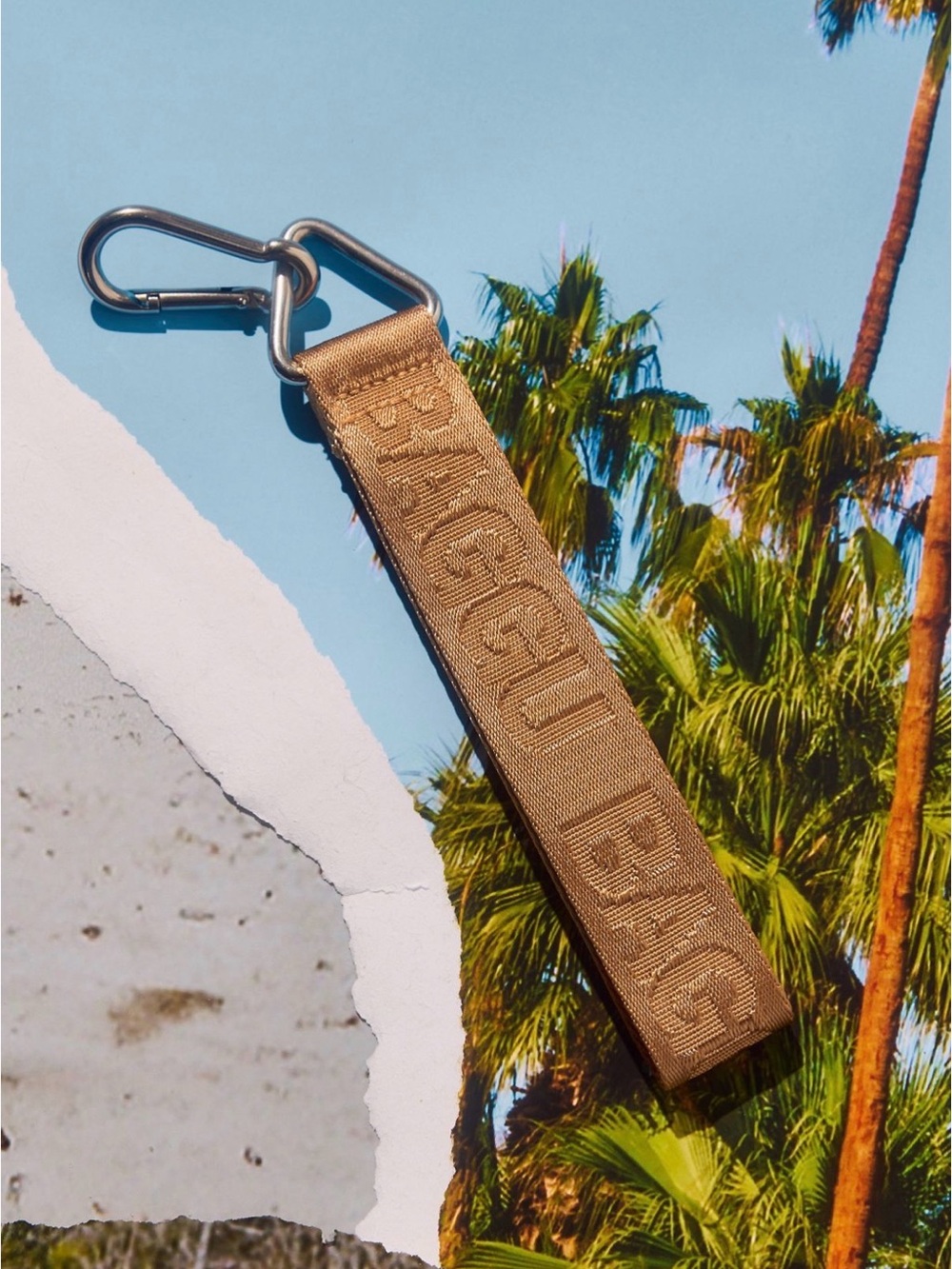 BAGGU UO Exclusive Logo Keychain Desert Apricot NWT